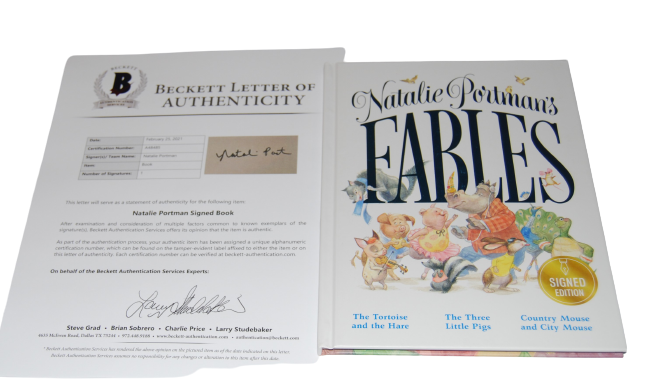 NATALIE PORTMAN signed autographed FABLES 1st EDITION BOOK BECKETT LOA A48483