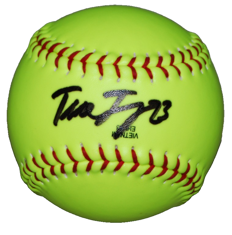 TIARE JENNINGS signed (VOLTS) OKLAHOMA SOONERS Softball 12" BECKETT BAS BV13370