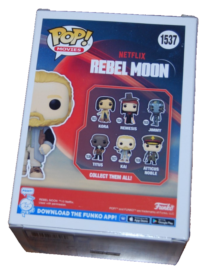 CHARLIE HUNNAM signed (REBEL MOON) Kai Funko pop #1537 BECKETT BAS BU41118