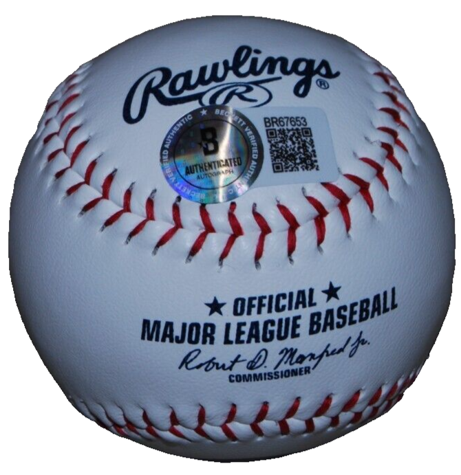 ROB ZASTRYZNY signed (CHICAGO CUBS) OML Logo baseball BECKETT BAS BR67653