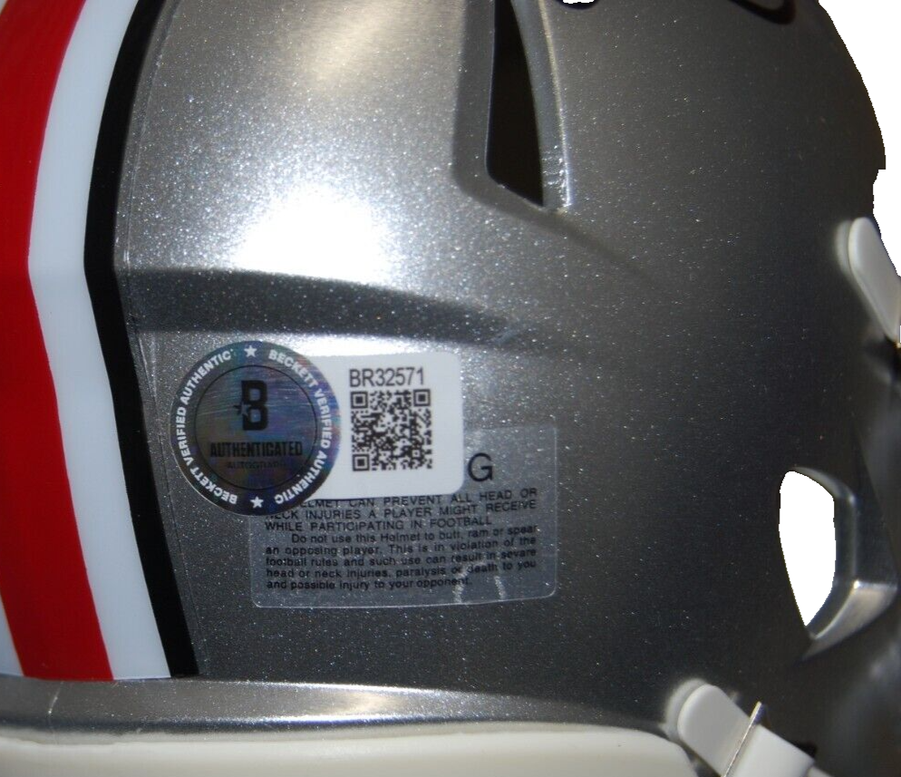 JACK SAWYER signed (OHIO STATE BUCKEYES) mini football helmet BECKETT BR32571
