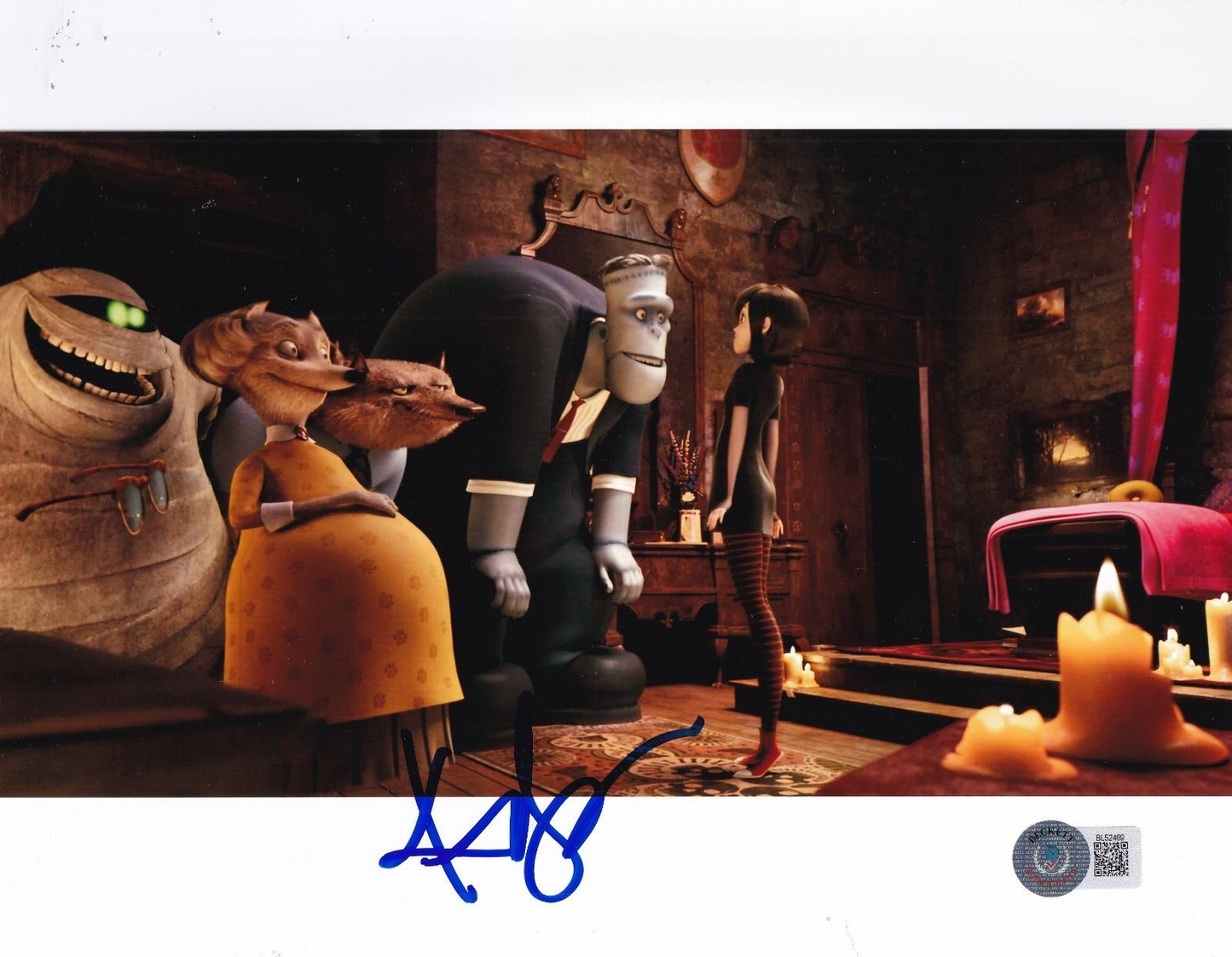 KEVIN JAMES signed (HOTEL TRANSYLVANIA) Frankenstein 8x10 photo BECKETT BL52469