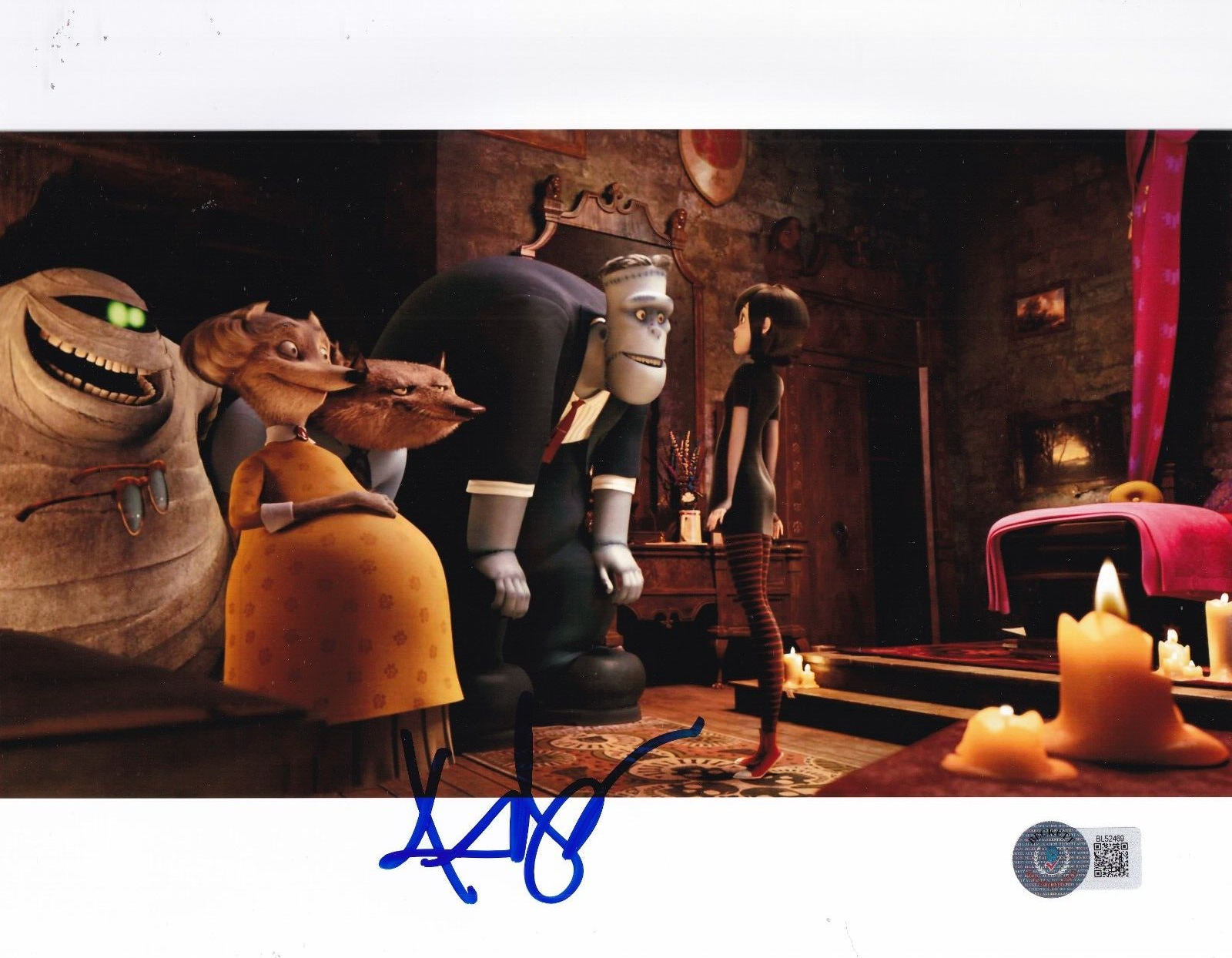 KEVIN JAMES signed (HOTEL TRANSYLVANIA) Frankenstein 8x10 photo BECKETT BL52469