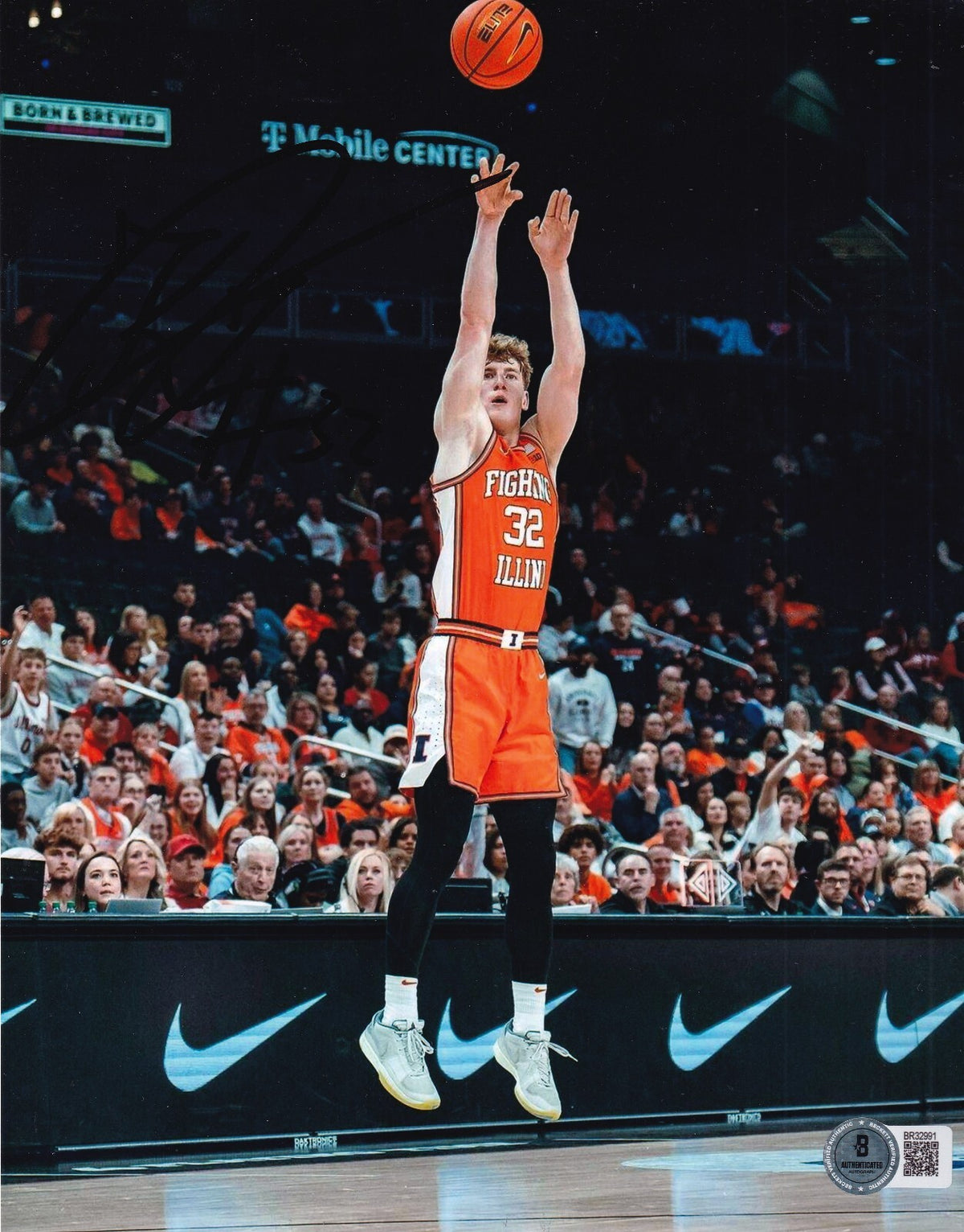 KASPARAS JAKUCIONIS signed (ILLINOIS FIGHTING ILLINI) 8X10 photo BECKETT BR32991