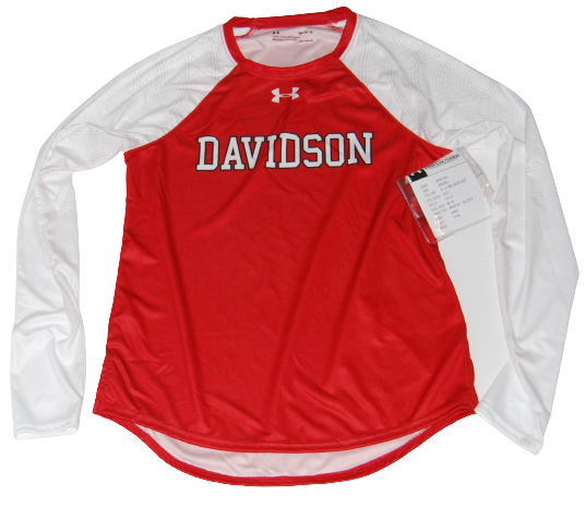 NEW Under Armour Davidson Wildcats Long Sleeve Basketball Shirt MEDIUM WOMEN’S 