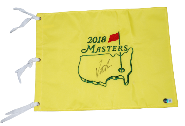 PATRICK REED signed (2018 MASTERS) Champion Golf pin flag BECKETT BAS BG93726