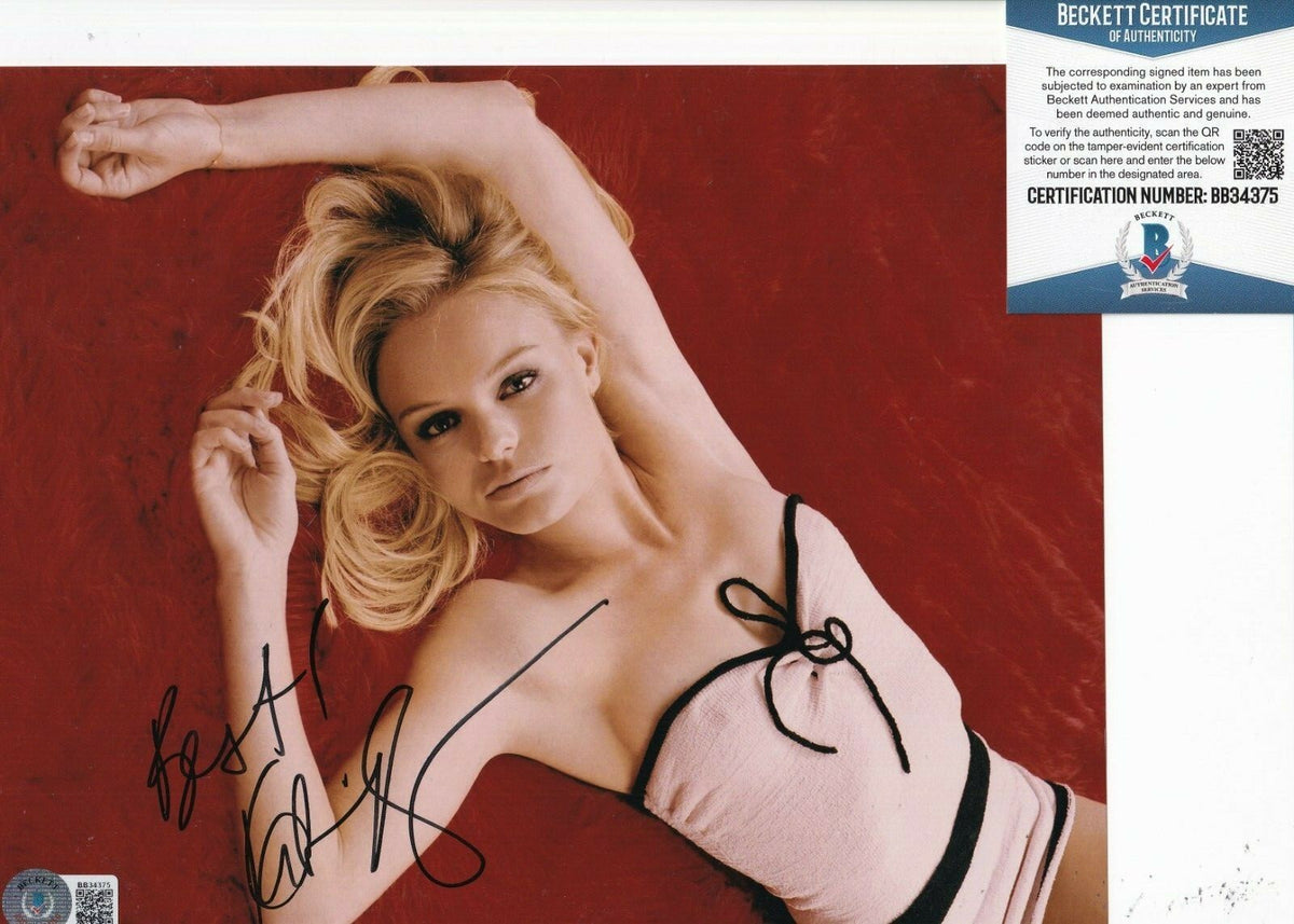 KATE BOSWORTH signed (SUPERMAN) Louis Lane movie 8X10 photo BECKETT BAS BB34375