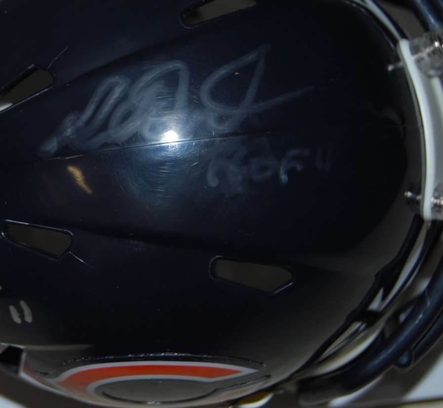 RICHARD DENT signed (CHICAGO BEARS) HOF mini football helmet BECKETT BV13332