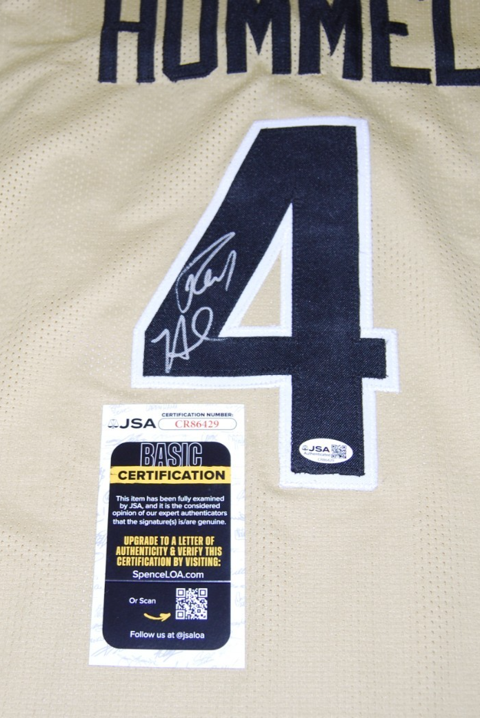 ROBBIE HUMMEL signed (PURDUE BOILERMAKERS) Gold basketball jersey JSA CR86429