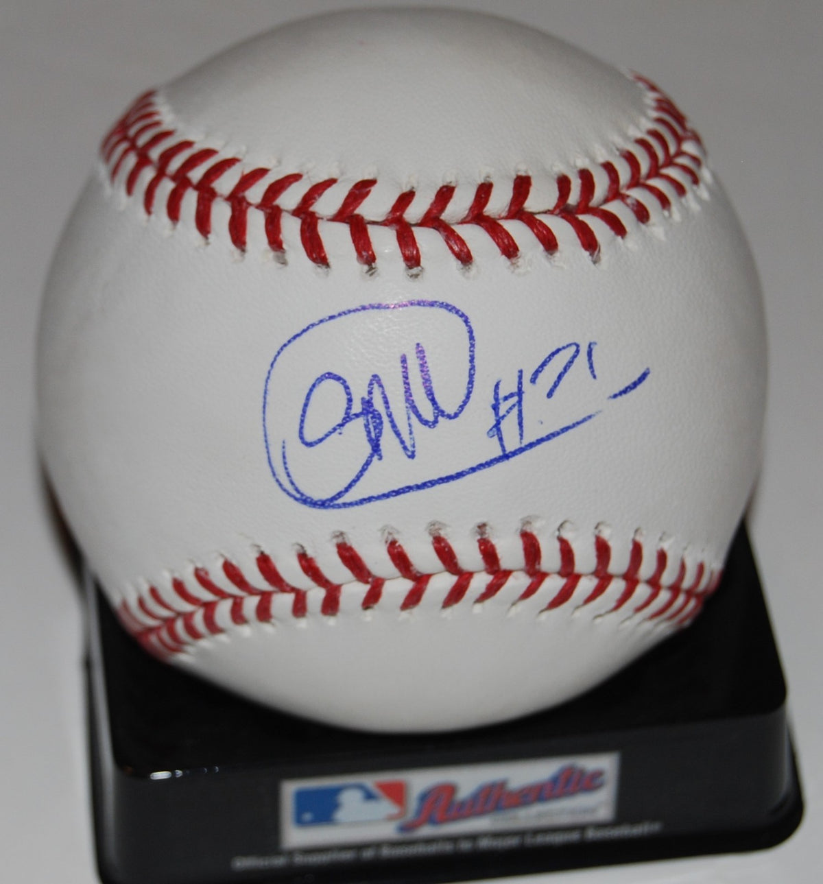 SEULY MATIAS signed OML Major League baseball (KANSAS CITY ROYALS) W/COA *PROOF*