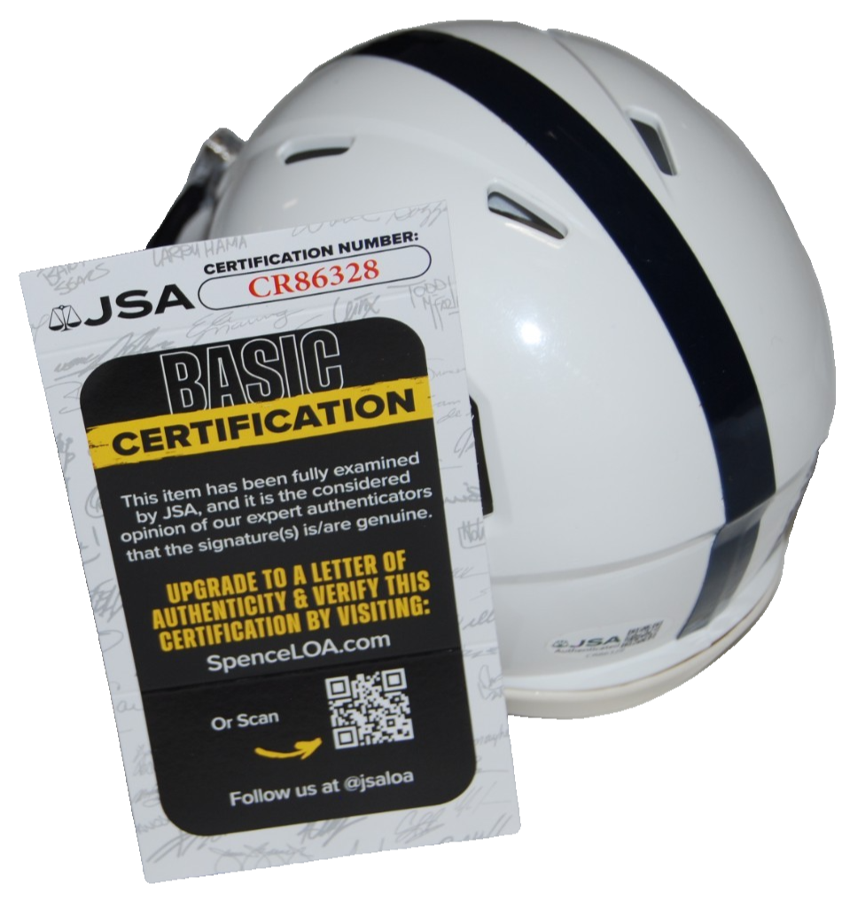 DREW ALLAR signed (PENN STATE NITTANY LIONS) mini football helmet JSA CR86328