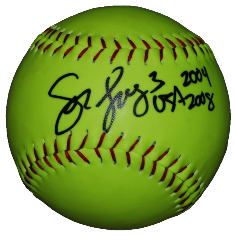 LOVIEANNE JUNG signed (USA SOFTBALL) 2X Olympian Softball BECKETT BAS BT78217