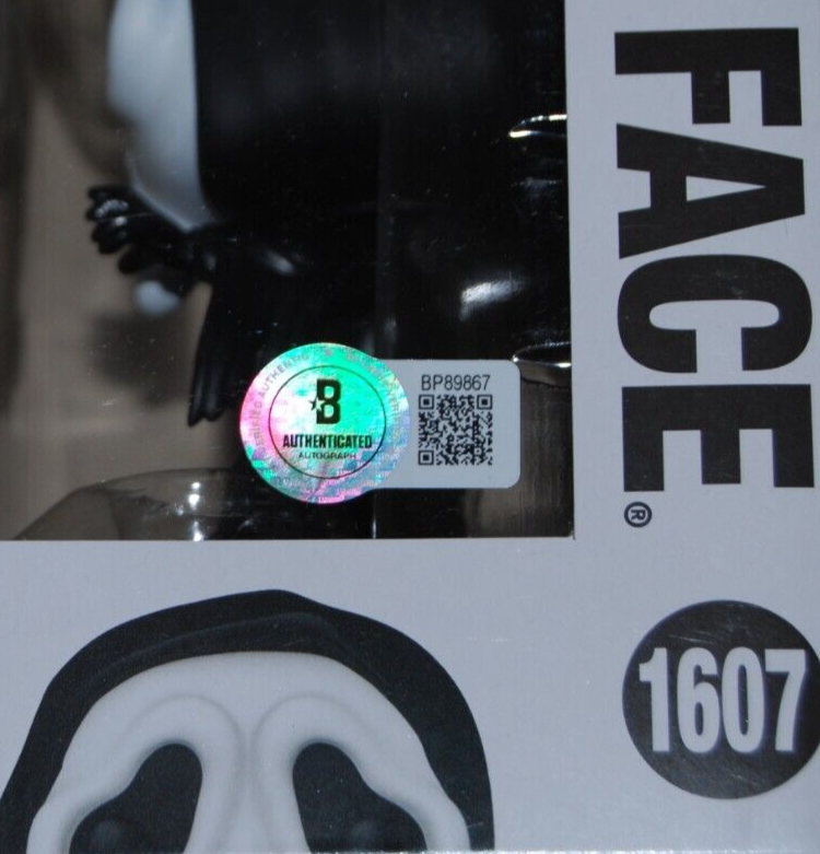 DERMOT MULRONEY signed (SCREAM) Ghost face #1607 Funko Pop BECKETT BAS BP89867