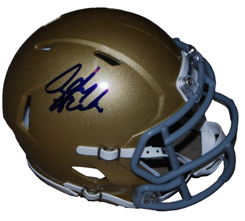 ANDY HECK signed NOTRE DAME FIGHTING IRISH mini football helmet BECKETT BW61067