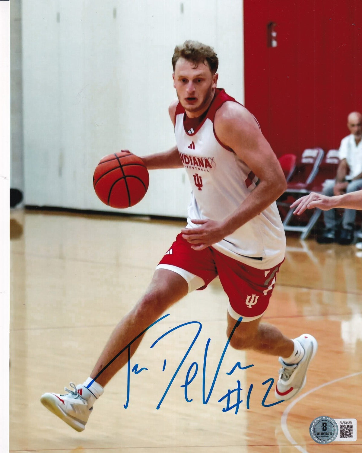 TUCKER DEVRIES signed (INDIANA HOOSIERS) Basketball 8X10 photo BECKETT  BV13139