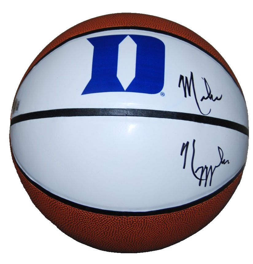 MIKE KRZYZEWSKI Signed DUKE BLUE DEVILS Coach K logo basketball BECKETT BT56344