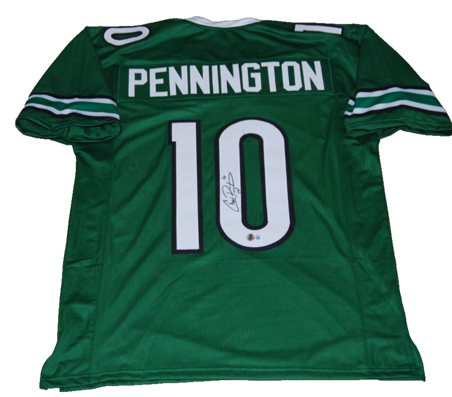 CHAD PENNINGTON signed MARSHALL  THUNDERING HERD football jersey BECKETT BW61042