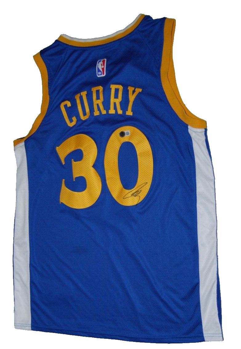 STEPHEN CURRY signed (GOLDEN STATE WARRIORS) basketball jersey BECKETT AE14697