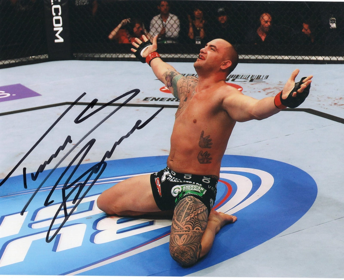 Travis Browne Signed UFC MMA Octagon 8x10 Photo w/COA #4