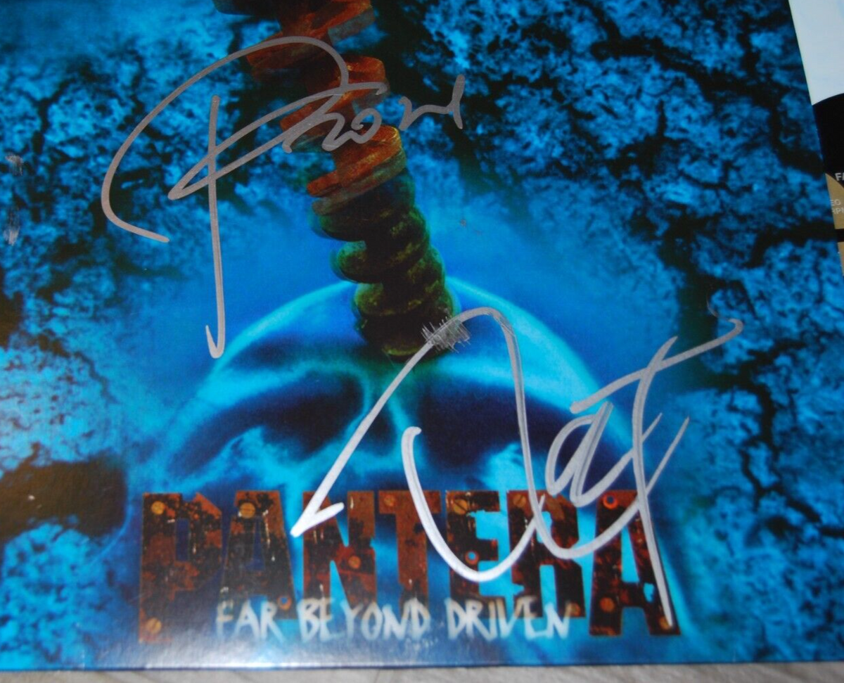 PANTERA signed (FAR BEYOND DRIVEN) Phil & Rex Vinyl Record Album LP JSA AX28229