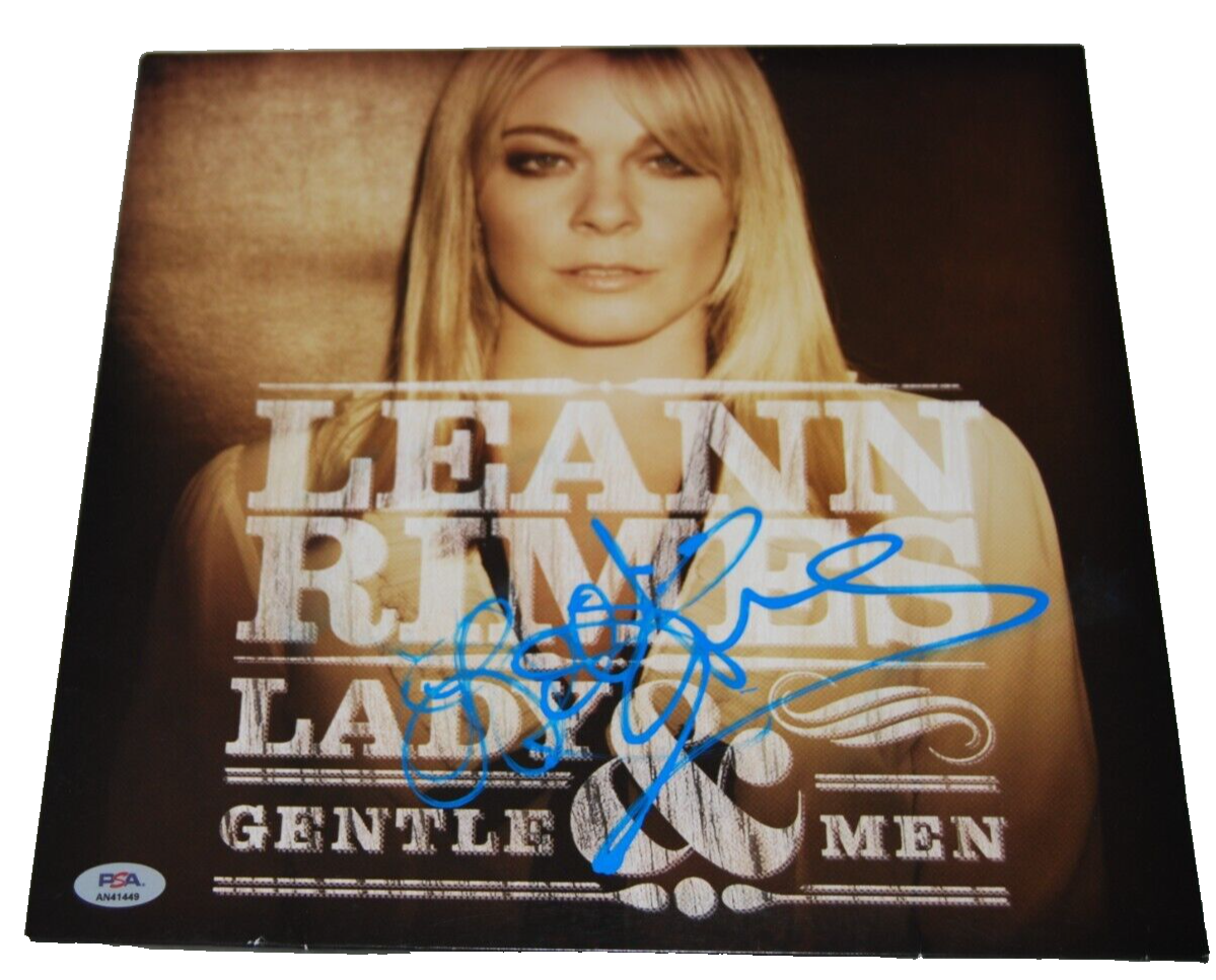 LEANN RIMES signed (LADIE & GENTLE MEN) Vinyl Album Record LP PSA/DNA AN41449