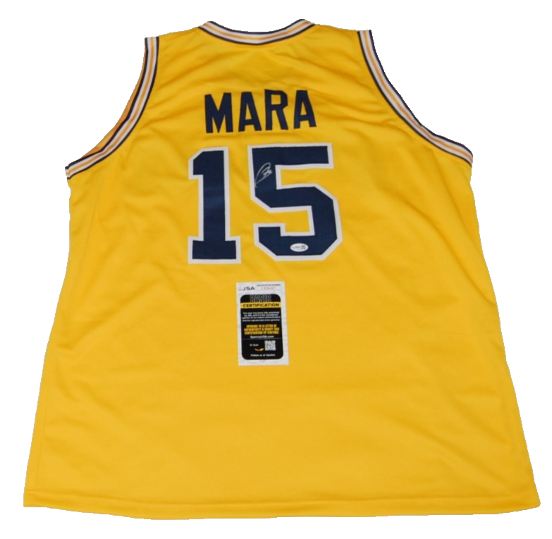 ADAY MARA signed (Michigan Wolverines) Yellow basketball jersey JSA CR86407