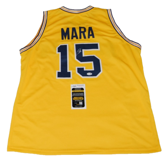 ADAY MARA signed (Michigan Wolverines) Yellow basketball jersey JSA CR86407