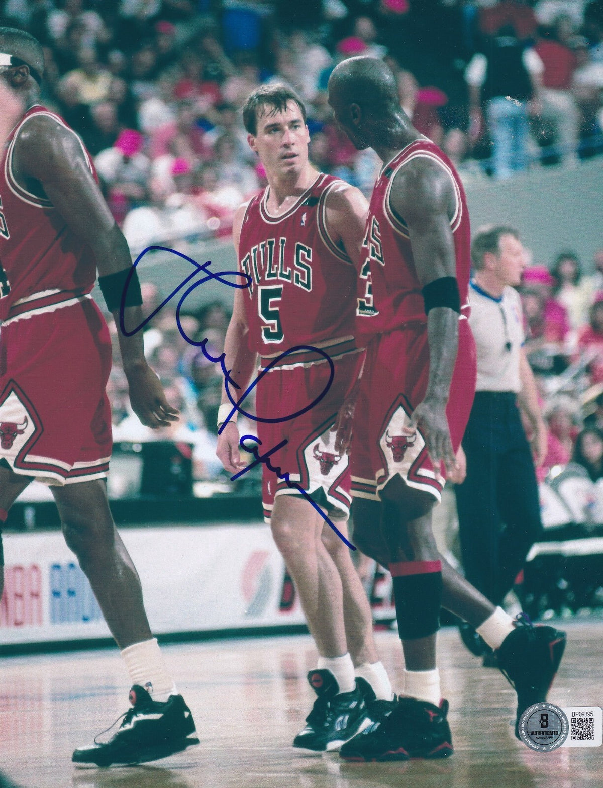 JOHN PAXSON signed (CHICAGO BULLS) Basketball 8X10 photo BECKETT BAS BP09395