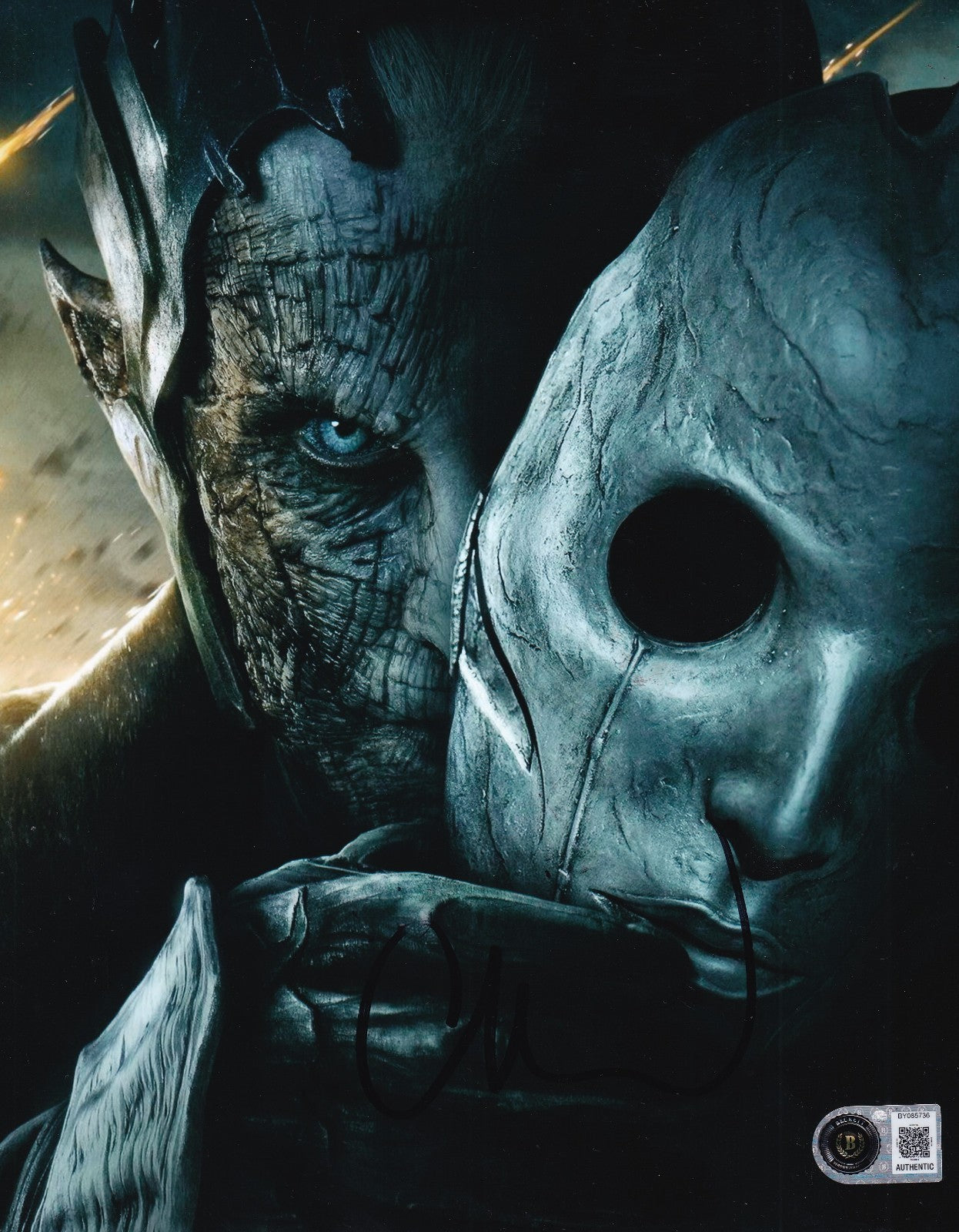 CHRISTOPHER ECCLESTON signed (THOR) Malekith 8X10 photo BECKETT BAS BY085736