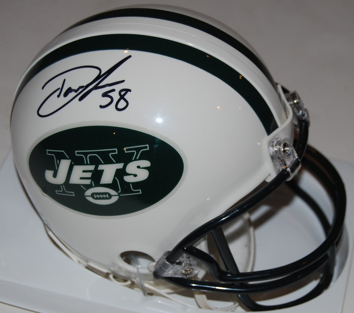 DARRON LEE signed (NEW YORK JETS) mini football helmet *OHIO STATE* W/COA