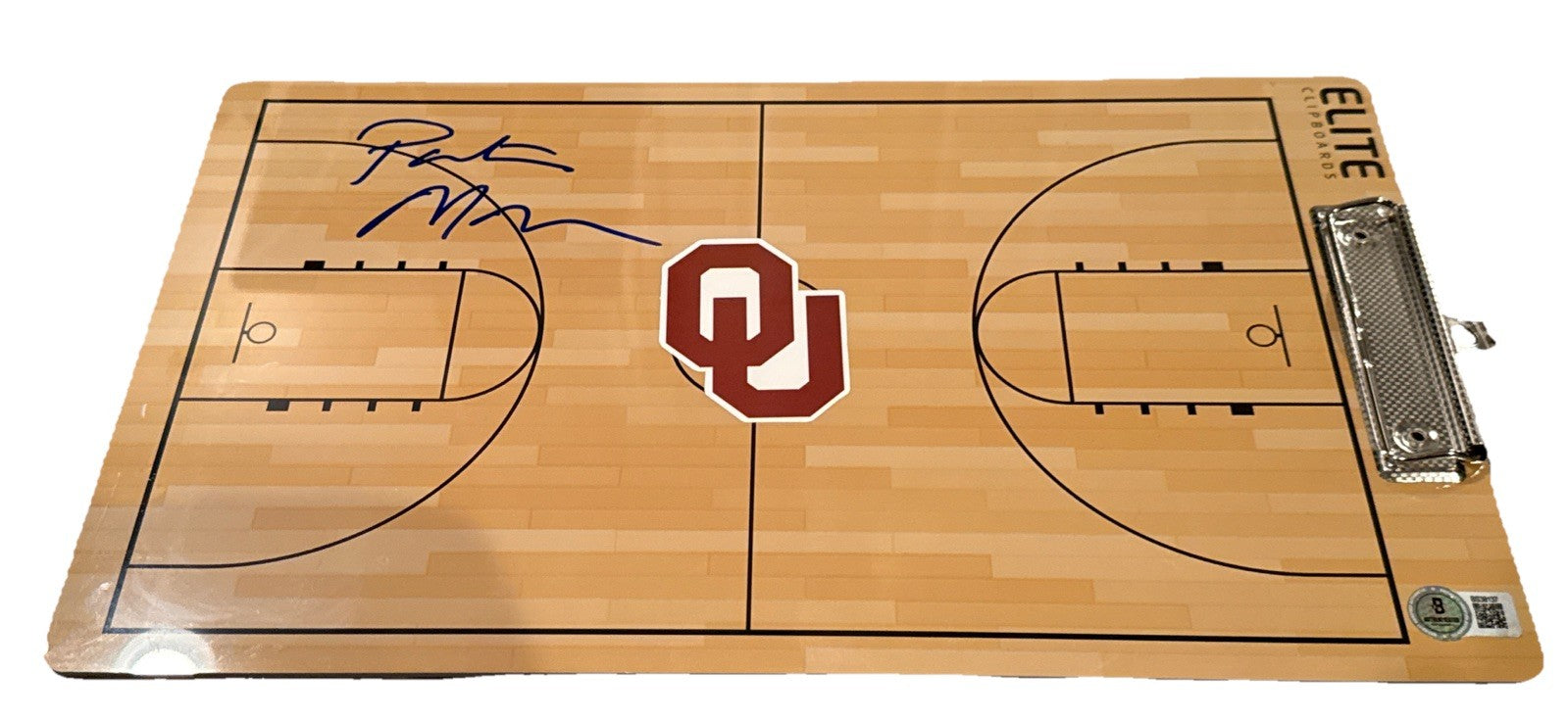PORTER MOSER Signed (OKLAHOMA SOONERS) Coaches clipboard BECKETT BAS BS38137