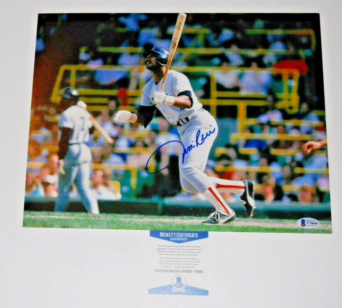 JIM RICE signed (BOSTON RED SOX) autographed baseball 11X14 photo BECKETT BAS #1