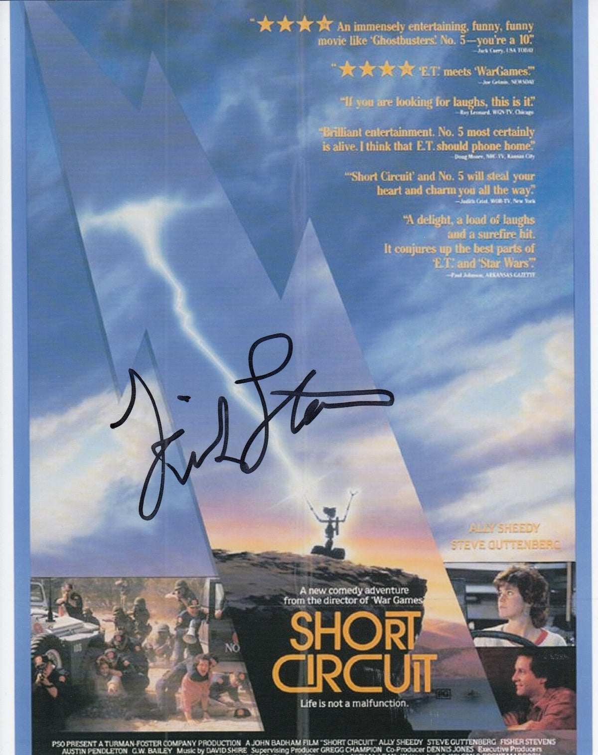FISHER STEVENS signed (SHORT CIRCUIT) Movie 8X10 photo *Ben Jabituta* W/COA #1