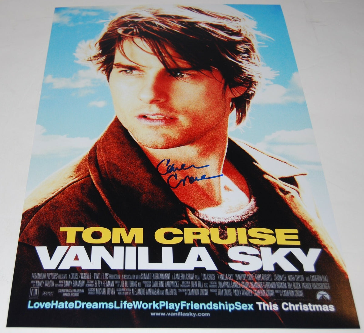 CAMERON CROWE signed (VANILLA SKY) 12X18 movie poster photo *DIRECTOR* W/COA