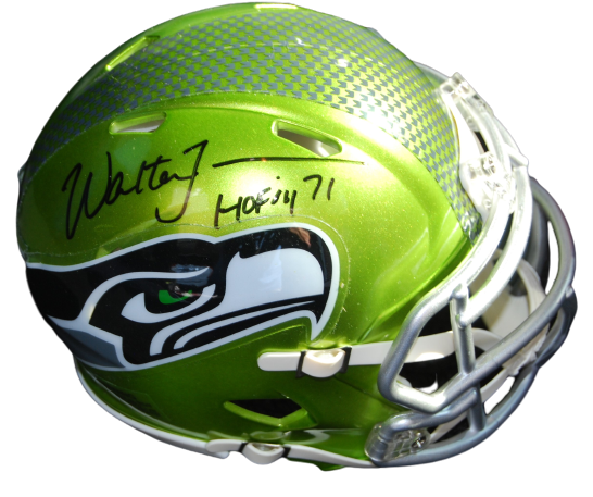 WALTER JONES signed (SEATTLE SEAHAWKS) Flash mini football helmet JSA AL90948