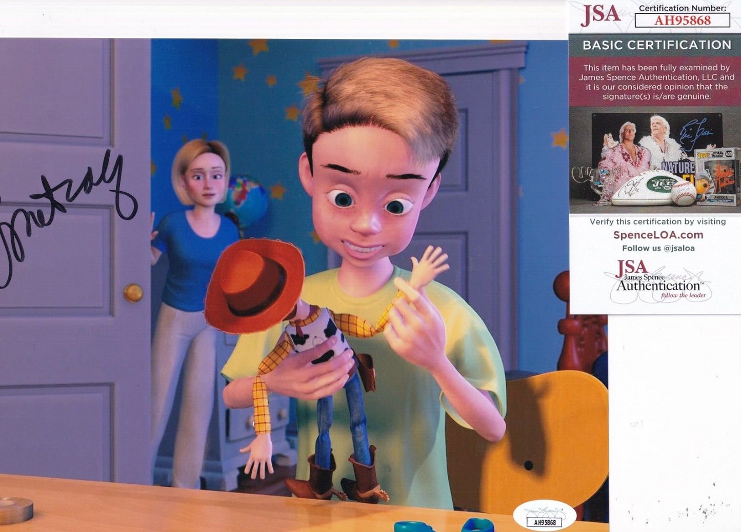 LAURIE METCALF signed (TOY STORY) Movie *ANDYS MOM* 8X10 photo JSA COA AH95868