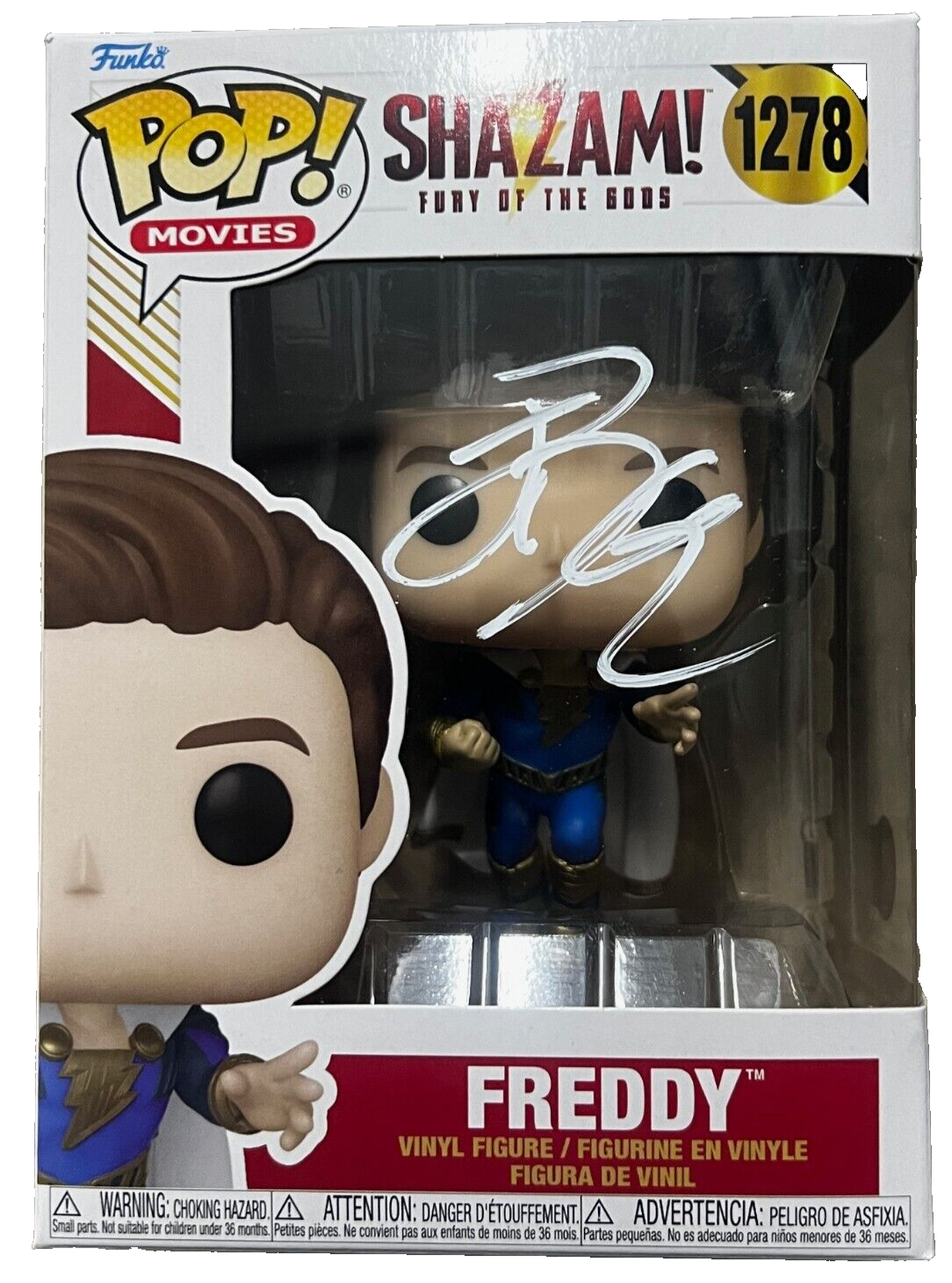 JACK DYLAN GRAZER signed (SHAZAM) Freddy 1278 Funko Pop #541 BECKETT BAS BP59513
