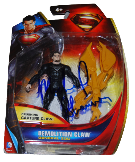 MICHAEL SHANNON signed (MAN OF STEEL) General Zod action figure BECKETT BH087455