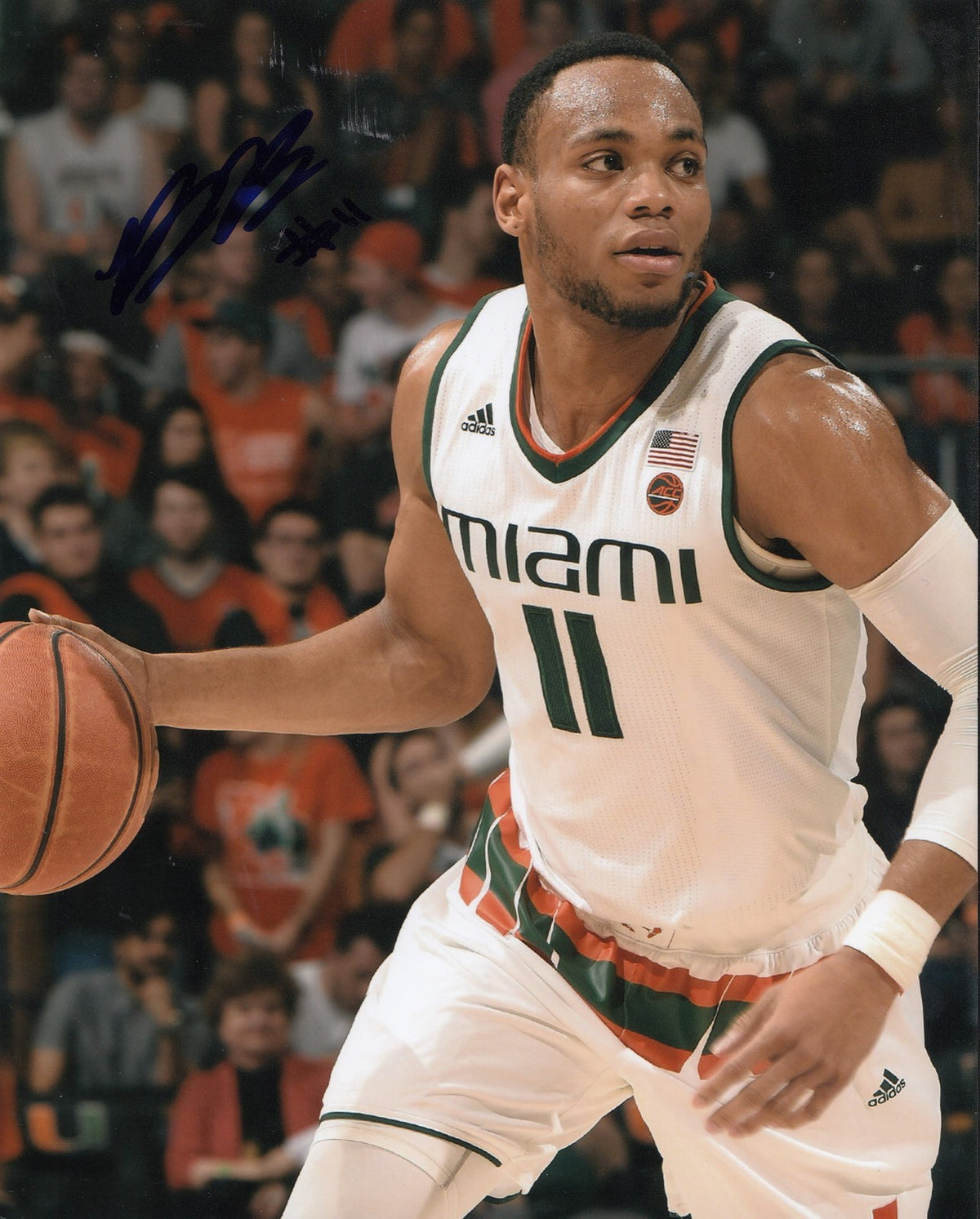 BRUCE BROWN signed (MIAMI HURRICANES) Basketball 8X10 photo *NBA DRAFT* W/COA #5