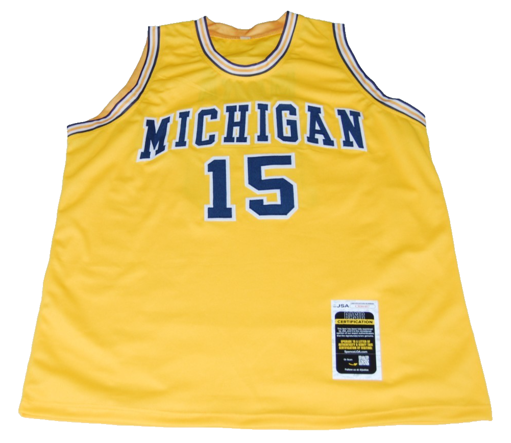 ADAY MARA signed (Michigan Wolverines) Yellow basketball jersey JSA CR86407