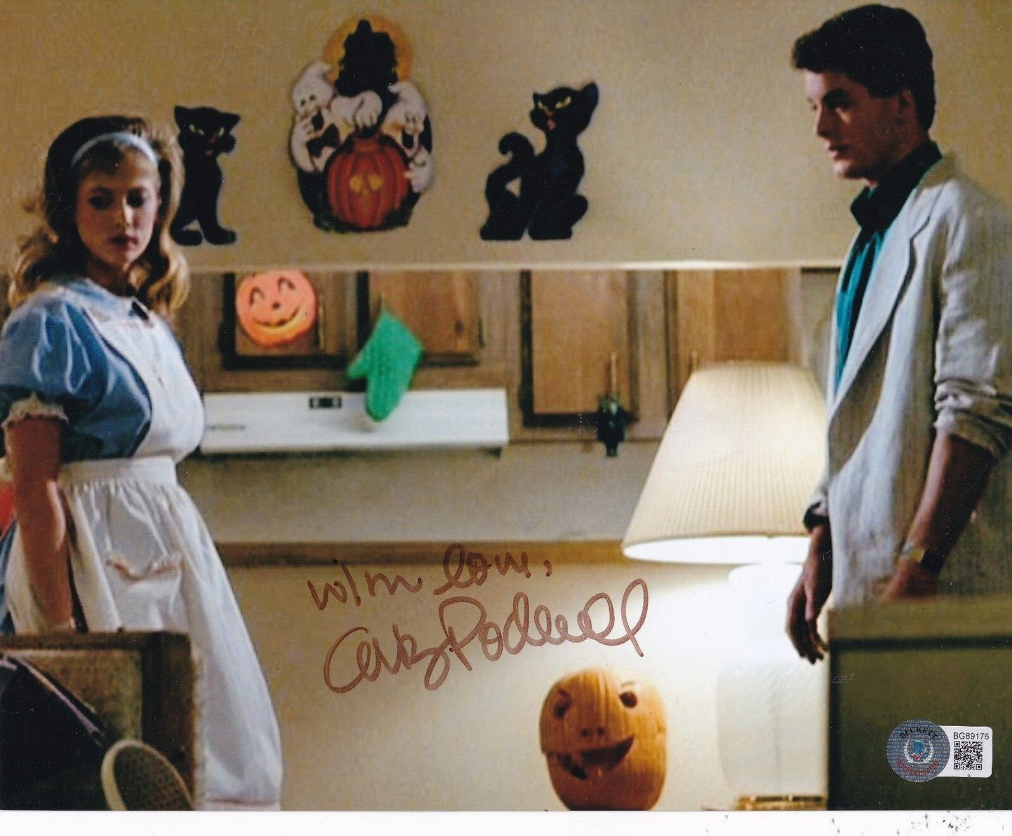 CATHY PODEWELL signed (NIGHT OF THE DEAMONS) Movie 8X10 photo BECKETT BG89176