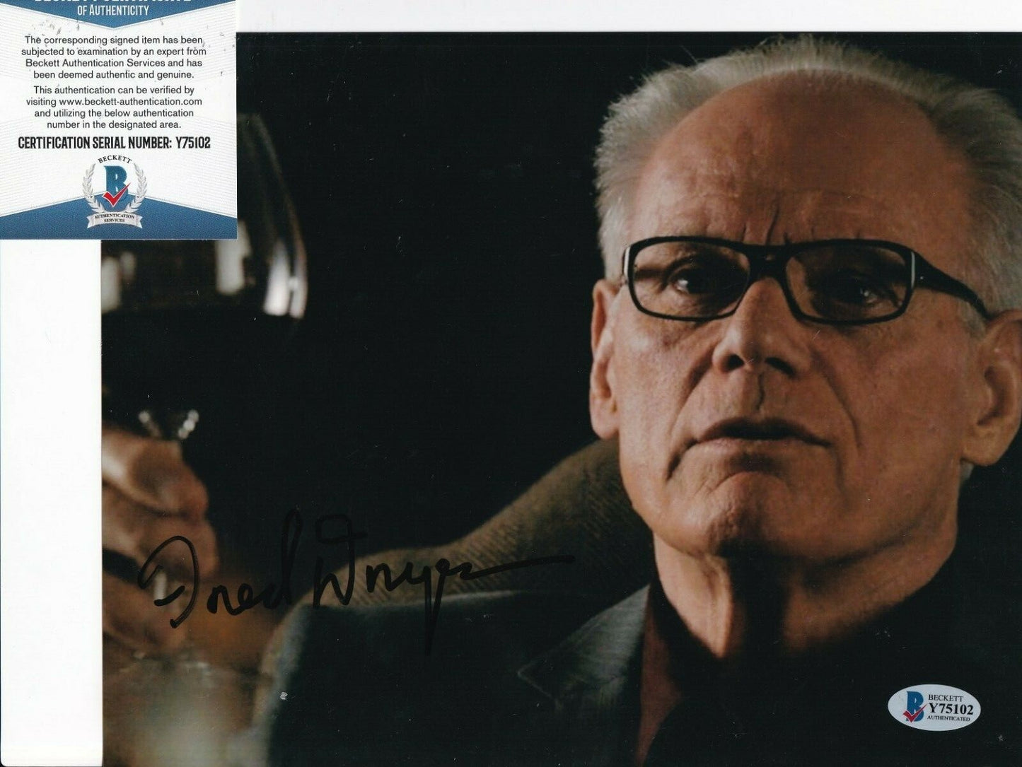FRED DRYER signed (CHEERS) Dave Richards autograph 8X10 photo BECKETT BAS Y75102
