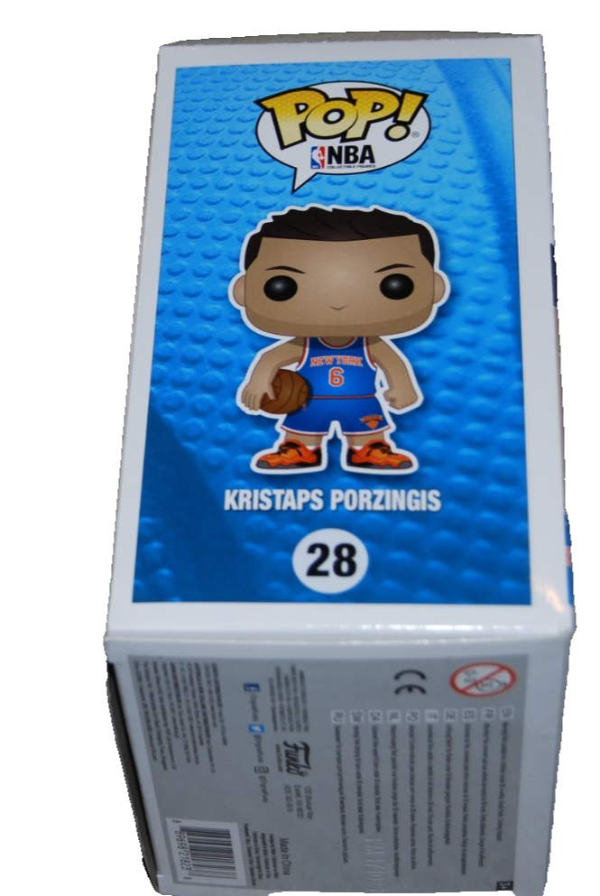 KRISTAPS PORZINGIS signed (NEW YORK KNICKS) Funko Pop #28 BECKETT BAS BV13272