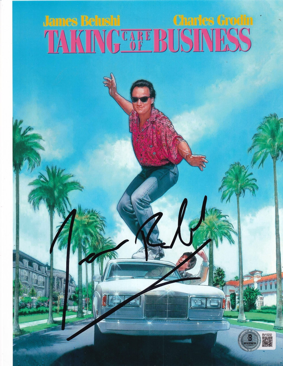 JIM BELUSHI signed (TAKING CARE OF BUSINESS) Movie 8X10 photo BECKETT BV13232