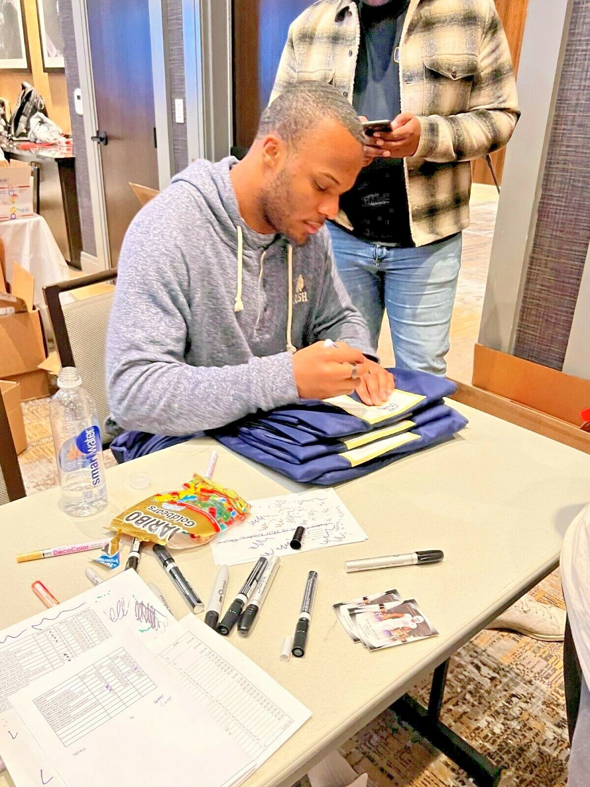 ISAIAH FOSKEY signed (NOTRE DAME FIGHTING IRISH) White custom XL jersey JSA 