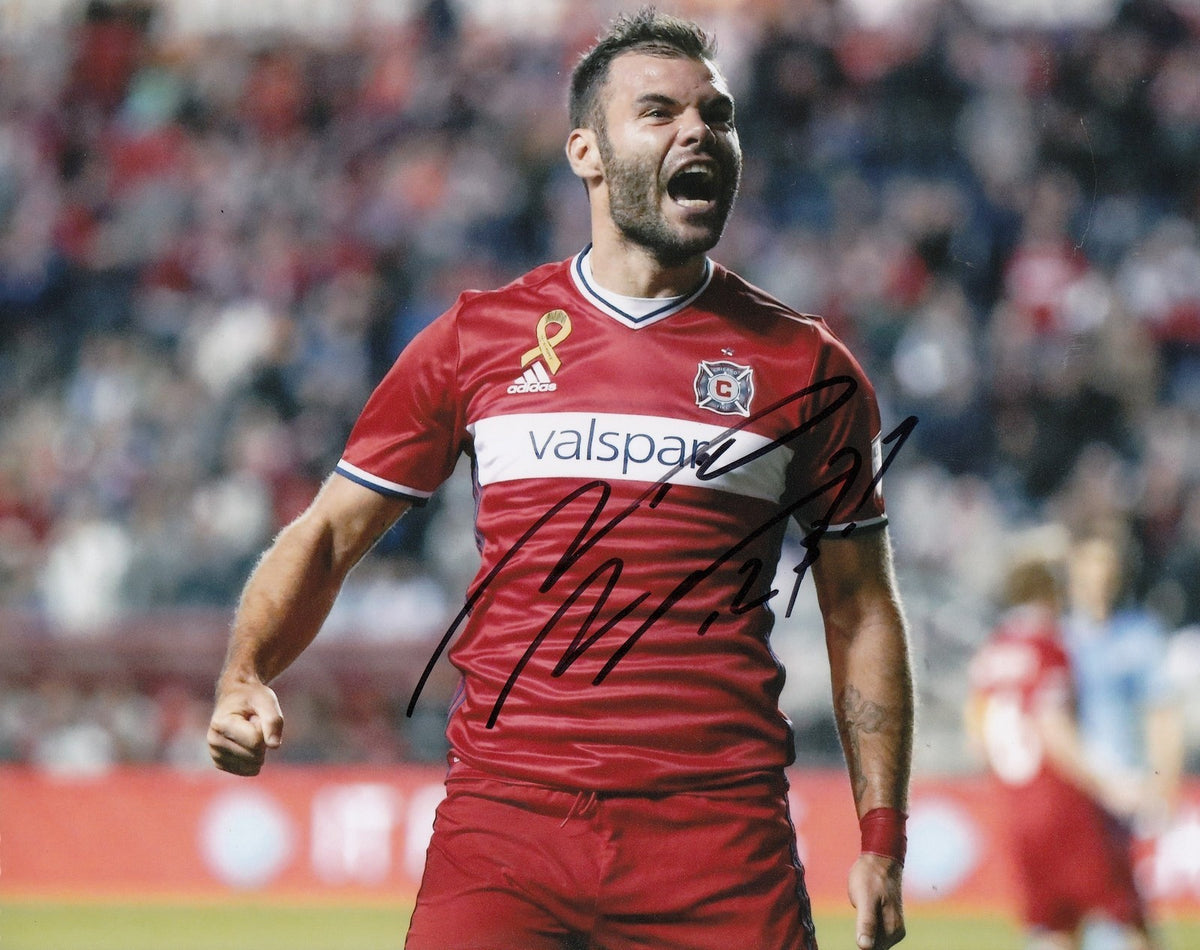 NEMANJA NIKOLIC signed (CHICAGO FIRE) autographed SOCCER 8X10 photo W/COA #3