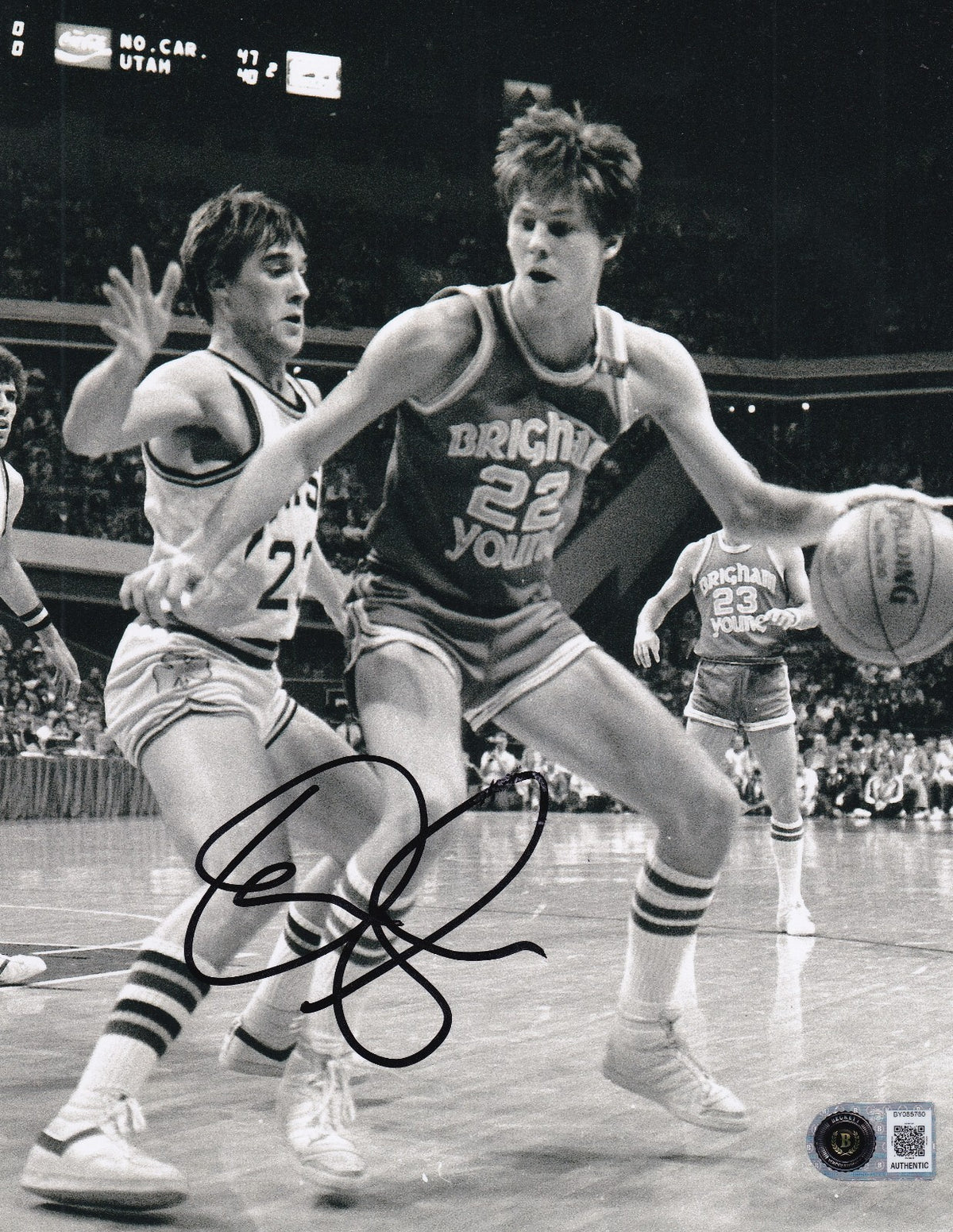 DANNY AINGE signed (BYU COUGARS) basketball 8x10 photo BECKETT BY085762