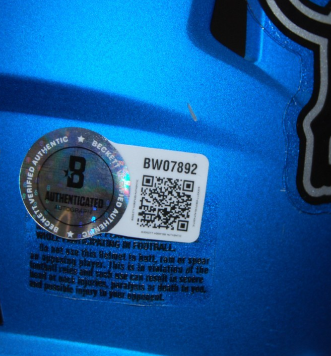 CHRIS SPIELMAN signed (DETROIT LIONS) mini football helmet BECKETT BW07892