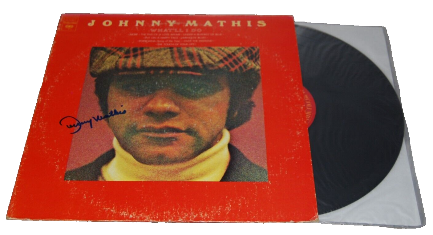 JOHNNY MATHIS signed (WHAT'LL I DO) Vinyl Album Record BECKETT BAS BM02720