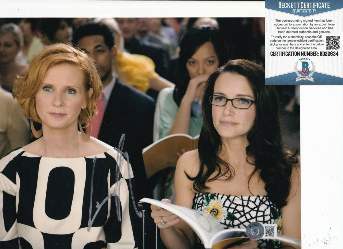 CYNTHIA NIXON signed (SEX AND THE CITY) Miranda 8X10 photo BECKETT BAS BD22634